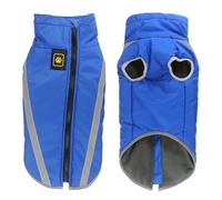 Manteau d'hiver en Polaire Épais pour Animaux De Compagnie, Chaud Et Résistant Au Froid, Conception Réfléchissante De Sécurité, Vêtements Imperméables pour Chiens, Labrador Greyhound,Bleu,4XL