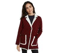 Manteau d'hiver en tricot Desigual Denver pour femmes rouge L