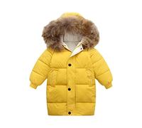 Manteau D'hiver Enfants Chaud Fourrure À Capuche imprimé/Solid Blouson éPais Fermetures éclair Manches Longue Manteau Migonne Mode Veste