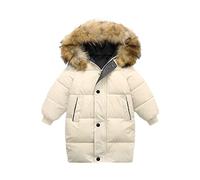 Manteau D'hiver Enfants Chaud Fourrure À Capuche imprimé/Solid Blouson éPais Fermetures éclair Manches Longue Manteau Migonne Mode Veste