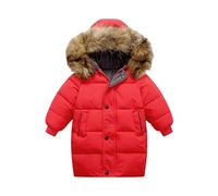 Manteau D'hiver Enfants Chaud Fourrure À Capuche imprimé/Solid Blouson éPais Fermetures éclair Manches Longue Manteau Migonne Mode Veste