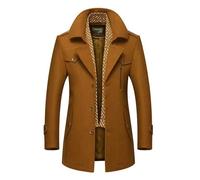 Manteau d'Hiver Hommes Laine Single-Breasted - Funmoon L