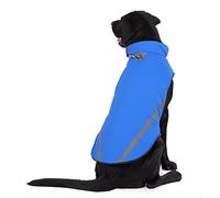 Manteau d'hiver imperméable pour chien avec détails réfléchissants | Veste coupe-vent en polaire pour chien par temps froid, randonnée, camping et aventures en plein air (bleu, taille L)