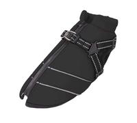 Manteau d'hiver Imperméable pour Chien Chaud avec Harnais, Manteau Réflecteur Ajustable Et Confortable, Gilet pour Chien pour Petits Chiens,Noir,M