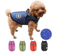 Manteau d'hiver Imperméable pour Chien Chaud avec Harnais, Veste Imperméable pour Chiens d'hiver pour Petits, Moyens et Grands Chiens, Bulldog Français Chihuahua Labrador