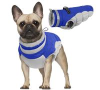 Manteau d'hiver Imperméable pour Chien, Veste Réglable Vêtements Chaud Chiot Gilet Réfléchissant Combinaison de Ski avec Doublure en Polaire pour Petit Moyen Grand Chien(Bleu, XS)
