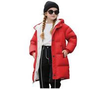 Manteau d'hiver long rembourré pour filles avec capuche, veste matelassée avec capuche, veste d'hiver épaisse, doudoune avec capuche, veste d'hiver, parka, manteau d'école, vêtements d'extérieur pour