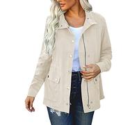 Manteau d'hiver maxi pour femme - Cardigan solide - Manteau coupe-vent pour femme - Manteau d'hiver épais et chaud - Long, beige, XL