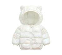 Manteau d'hiver pour bébé et Tout-Petit Oreille de Ours Mignon Peluche Doux Coupe-Vent Automne Vêtements d'extérieur Thermique Casual Confortable Brillant Doudoune Épaisse à Capuche Bébé