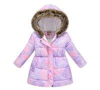 Manteau d'hiver pour bébé et Tout-Petit Oreille de Ours Mignon Peluche Doux Coupe-Vent Automne Vêtements d'extérieur pour l'école, la marche, le vent Blouson Doublé Sherpa Manteau