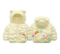 Manteau d'hiver pour bébé et Tout-Petit ourson cartoon avec fermeture éclair Cardigan Pull vêtements d'extérieur Paquetable et Résistante à L’Eau Bébé Ski Doudoune à Capuche Chaud