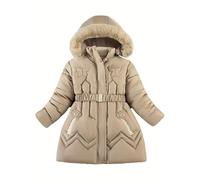 Manteau d'hiver pour bébé garçon et fille Oreille de Ours Mignon Peluche Doux Coupe-Vent Automne Vêtements d'extérieur pour l'école, la marche, le vent Doudoune Épaisse à Capuche Bébé
