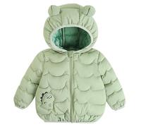 Manteau d'hiver pour bébé garçon et fille ourson cartoon avec fermeture éclair Cardigan Pull vêtements d'extérieur Paquetable et Résistante à L’Eau Bébé Ski Doudoune à Capuche Chaud