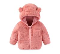 Manteau d'hiver pour bébé garçon fille avec moufles rabattables en polaire Veste d'extérieur chaude avec z30