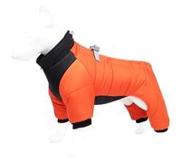 Manteau d'hiver pour chien, col haut, col réglable, crochets doubles pour laisse, vêtements réfléchissants, vestes à col roulé, manteaux d'hiver imperméables pour petits vêtements imperméables et