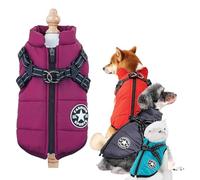 Manteau d'hiver pour Chien Furry King, avec Harnais, Disponible en 10 Couleurs, Chaud et Confortable, Convient aux Chiens de Petite, Moyenne et Grande Taille.