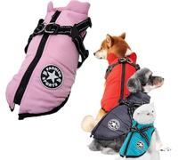 Manteau d'hiver pour Chien Furry King, avec Harnais, Disponible en 10 Couleurs, Chaud et Confortable, Convient aux Chiens de Petite, Moyenne et Grande Taille.