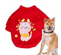 Manteau d'hiver pour chien - Pull d'hiver coupe-vent pour chien du Nouvel An - Manteau pour chien par temps froid avec motif de dragon pour fête sur le thème de Noël, réunions de famille