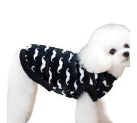 Manteau d'hiver pour chien - Pull noir et blanc pour chiot, robes d'hiver pour animaux de compagnie, veste chaude à deux pattes pour animaux de compagnie, pyjama en douce pour les promenades