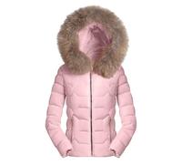 Manteau d'hiver pour femme - Doudoune à capuche - Coupe ajustée - Imperméable - Fermeture éclair - Résistant au vent - Manteau isolé court matelassé - Manteau d'extérieur élégant avec poches zippées