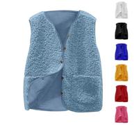Manteau d'hiver pour femme en laine - Manteau d'hiver en polaire - Veste polaire sans capuche - Veste d'hiver légère - Veste de transition - Grandes tailles - Manteau court en polaire pour fille