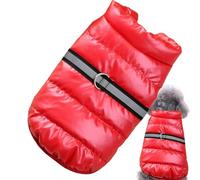 Manteau d'hiver réfléchissant, Veste Chaude pour Chien, vêtements Multicolores pour Temps Froid avec Ouverture de Harnais, Gilet doublé en, vêtements pour Animaux de Compagnie avec Couche Coup
