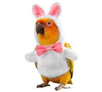 Manteau d'oiseau | Cape à capuche coupe-vent en forme de lapin | Costume de calopsitte réglable - pour perroquet gris africain, conure, mynah, pinsons, calopsitte, perruches, hiver, Pâques, extérieur