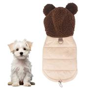 Manteau Doublé Polaire for Petits Chiens, Veste d'hiver Rembourrée for Chihuahua, Yorkshire Et Chat(Apricot,L)