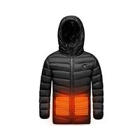 Manteau Doudoune Chauffant Enfants Veste Chauffant Electrique Garçons Filles Zones de Chauffage Manches Longues Veste Chauffante Doudoune Rechargeable USB Vêtements Chauffants Lavable