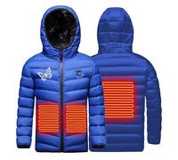 Manteau Doudoune Chauffant Enfants-Veste Chauffante Enfant Garçons et Filles-avec Zips 3 Températures Réglables - Garçons Filles Manteau Chauffant Vêtement Lavable Doudoune Chasse Enfants Hiver