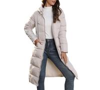 Manteau Duvet Femme Doudoune Longue Veste Chaude d'hiver Blouson Zippé Capuche Matelassée Doudoune Elégant Outercoat avec Poches