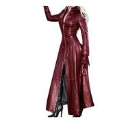 Manteau En Cuir For Femme, Trench-coat Long M-4XL, Coupe-vent En Similicuir, Veste D'hiver Sexy, Veste De Motard, Veste D'extérieur, Manteau En Cuir À Fermeture Éclair Femme Veste en Cuir PU Bombers(W