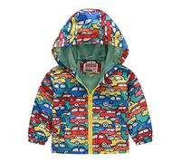 Manteau en Denim Garçons Vestes Coupe Vent Blousons de Léger Manteaus Capuche Réversible Doublé Enfant Randonnée Printemps pour Concert Plein Air