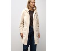 Street One 1005392 Manteau en Fausse Fourrure avec Capuche, Sable Pastel, 40 Femmes