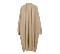 Manteau en polaire confortable pour femme, manteau chaud Maglione Da décontracté Sciolto E Morbido Elegante Giacca A Maglia Sbuffi Invernale/Invern pour entraînement, randonnée, cadeaux de Noël, beige