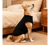 Manteau en tricot à col roulé pour chien de compagnie - Pull d'hiver ultra doux et chaud pour chiens de petite, moyenne et grande taille - Pull extensible pour bouledogue français, pitbull, veste pour