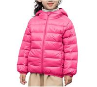 Manteau Enfant à Capuche Impermeable Chaud Doudoune Veste Hiver Léger Epais Blouson Matelassé Manteaux et Blousons Très chaud Vêtement de Plein Air Filles et Garcon 4-13 Ans
