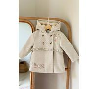 Manteau enfant avec capuche manouk beige 12M