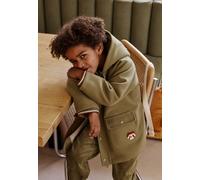 Manteau enfant doublé sherpa avec capuche gustin kaki 12M