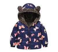 Manteau Enfant Doudoune Garçon Fille Blouson à Capuche Doublée Polaire Veste Bébé Hiver Manteaux Matelassée Veste à Manches Longues Hiver Chaude Vêtement Parka