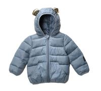 Manteau Enfant Garcon Coton, Manteau Hiver Garçon Manches Longues A Capuche Manteau Chaud Veste Fermeture Éclair Blouson Printemps Outdoor Sport Jogging Hiver Oreilles d'ours Coupe-Vent 12mois-5Ans