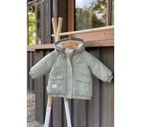 Manteau enfant imperméable doublé sherpa lison vert 3A