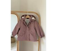 Manteau enfant imperméable doublé sherpa sora rose 12M