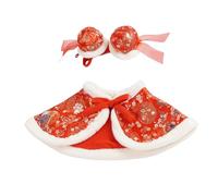 Manteau épais pour animaux de compagnie Costume Nouvel An chinois Vêtements pour chien Costume chaud d'hiver pour fête de printemps