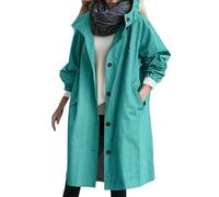 Manteau Femme Caban Hiver Mi-Long Chic Et Elegant Chaud Moumoute Trench Coat Grande Taille Automne Imperméable Laine Manteaux Mi Long Cintré D'hiver Grossesse Trapèze Parka Matelassé Veste Oversize