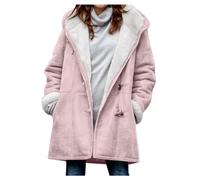 Manteau Femme en Laine Long Hiver Chaud Chic Mi-Long Trench Femme Veste Chaude d'hiver pour Femmes Hiver éPaissir Parka Militaire Polaire Chaude en Peluche Blousons à Capuche Doudoune Manteaux Fille