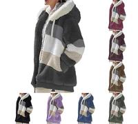 Manteau Femme Hiver Chaud - Manteau Femme Grande Taille Hoodie Pilou Veste Décontractés Pull Ample Vêtements Multicouleur Manteaux avec Poche Veste 2025 Nouveau Polyvalent Pull Extérieur Vêtements