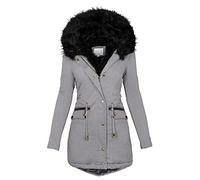 Manteau Femme Hiver Chaud - Manteau Femme Hiver Chic Mi Long Coat Polaire Outwear Épais Tops Manche Longue Hauts Avec Bouton Sweat Avec Cordon De Serrage Hoodie Outdoor Coat Couleur Unie Outwear