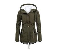 Manteau Femme Hiver Chaud Parkas Blouson Veste Polaire à Capuche Casual Doudoune avec Zippé Parka Doudoune Hiver pour Femmes Fourrée Chaude Vestes Slim Hiver Chaud Épais Manteau Blousons