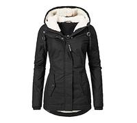 Manteau Femme Hiver Chaud Parkas Blouson Veste Polaire à Capuche Casual Doudoune avec Zippé Parka Doudoune Hiver pour Femmes Fourrée Chaude Vestes Slim Hiver Chaud Épais Manteau Blousons